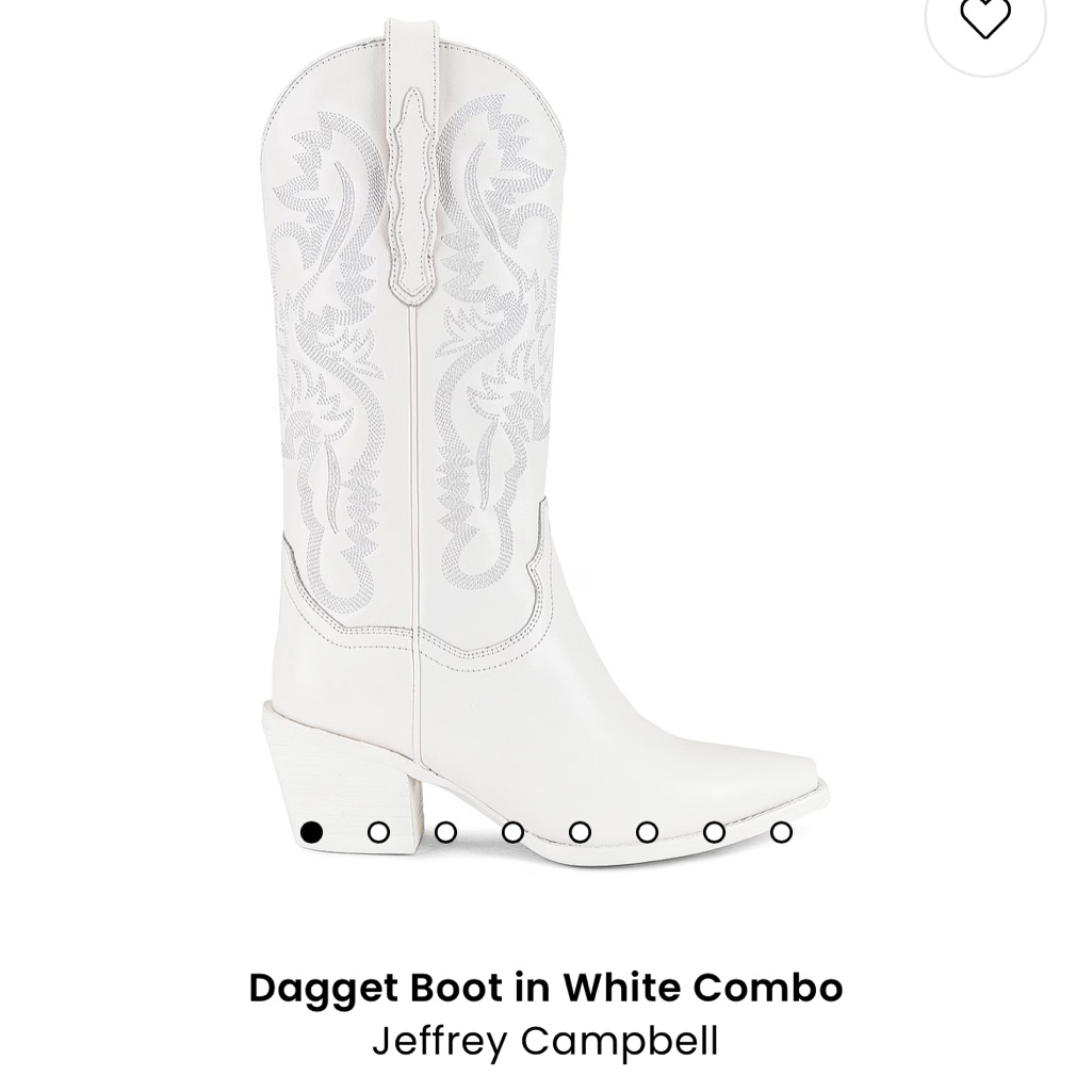 Brand New Dagget Boot In White Combo Jeffrey Campbell Nwt
